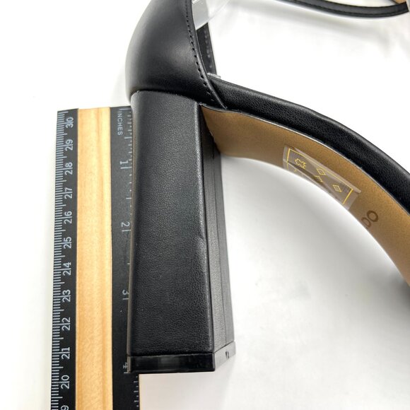 Aldo Womens Size 10 Black Leather D'Orsay Point Toe Block Heels Pumps Shoes - Picture 14 of 15